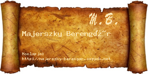 Majerszky Berengár névjegykártya